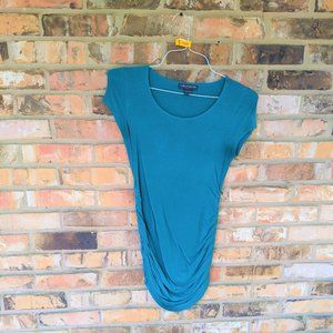 Pea in a Pod Maternity Shirt (XS) - Teal Blue-green Swoop neckline
